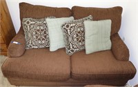 American Signature Brown Loveseat Sofa