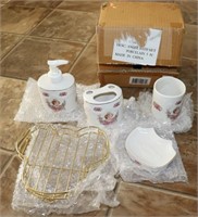 New Porcelain Angel Bath Set