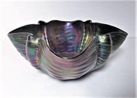 Vintage Amethyst Carnival Glass Bowl