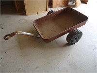 Vintage metal child tractor trailer