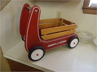 Wood Radio Flyer wagon