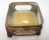 24K Gold Plated Hinged jewelry casket