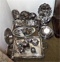 Large Assortment of Silver Plated