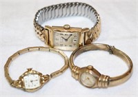 3 Bulova Wrist Watches