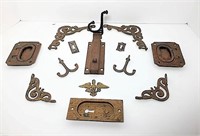 Antique Cast Metal Locks, Pulls