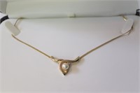Alwand Vahan 14k Gold Diamond & Pearl Necklace