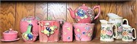 Pink and White Ceramic Teapots