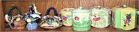 English cottage ware Biscuit Jars