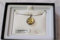 Sterling Silver Clover Locket Necklace