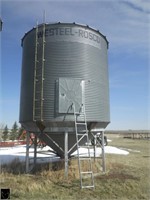 1800bu Grain Bin On Double Skid Hopper