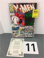 COMIC "X-MEN #25" SIGNED COA