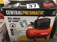 CENTRAL PNEUMATIC 3 GAL OILLESS AIR COMPRESSOR