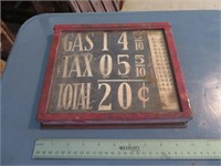 Vintage Gas Price Sign