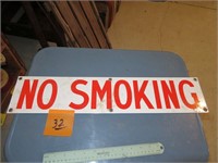 No Smoking Porcelain Metal Sign