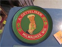 A. Gettelman Milwaukee, WI Metal Beer Tray