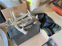Shooting Clays; 2 Ammo Containers; Shed Antlers