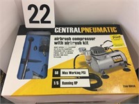 CENTRAL PNEUMATIC AIRBRUSH COMPRESSOR W/KIT