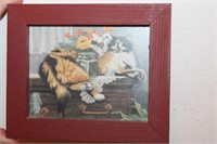 Cat framed artwork