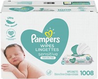 Baby Wipes, Pampers Sensitive UNSCENTED 14X Pop-T)
