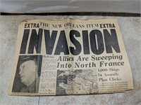 June 6 1944 Normandy Landing Newspaper