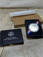 1991 S Proof USO Silver Dollar US Mint