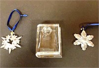 Baccarat  Crystal Desk Piece & Crystal Ornaments