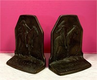 Vintage End of the Trail metal Bookends