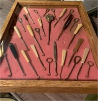 Set of 27 Antique Button Hooks collection in