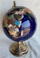 World Globe with Inlaid Stones