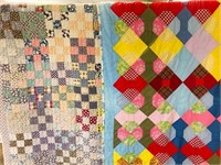 Two Quilts and three Quilt  Tops