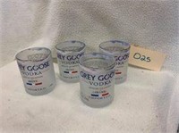 Set of 4 12 oz. Grey Goose glasses