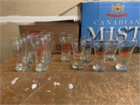 12 misc Beer Tulip glasses