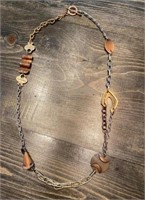 Antique handmade copper necklace