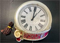 Schlitz Lighted Clock
