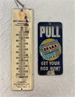 Ex-Lax Pull Plate & Shell Thermometer