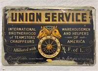 Union Service 1939 Chauffeurs Sign\