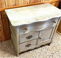Green Washed Antique Washstand