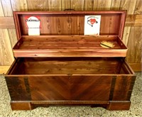 Vintage Roos Cedar Chest with Tray