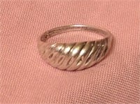 Sterling Silver Wave Dome Ring