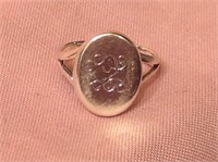 Sterling Silver Monogrammed Ring