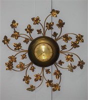 Mid Century Artco Wall Clock with Leaves