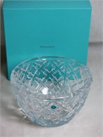 Tiffany & Co Crystal Art Glass Bamboo Bowl