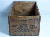 Hennessy Cognac Wood Bottle Crade from 1930's