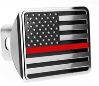 American Flag Stainless Steel, Trailer Hitch Cover