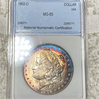 1902-O Morgan Silver Dollar NNC - MS65