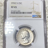 1932-S Washington Silver Quarter NGC - XF45