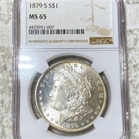 1879-S Morgan Silver Dollar NGC - MS65