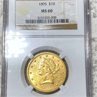 1895 $10 Gold Eagle NGC - MS60