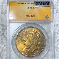 1926 Silver Peace Dollar ANACS - MS64