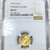 1915-S Pan-Pac Gold Dollar NGC - MS62
